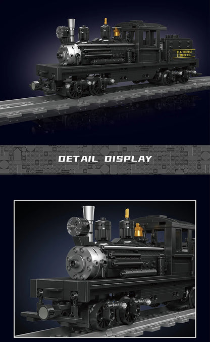 Mould King 12032 Technical Train Toys The RC&RC Shay-Type Steam Locomotive Building Block Assembly Car Brick Kids Christmas Gift.