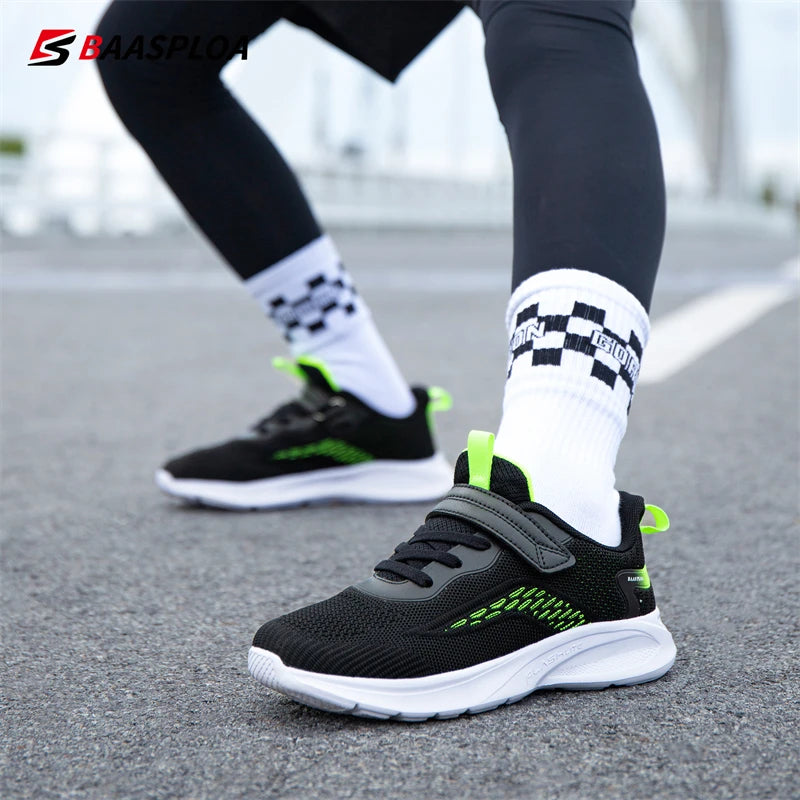 Baasploa Children Sneakers Boys Sports Shoe Tennis Casual Daily School Kids Running Shoes Walking Sneaker for Boys Free Shipping
