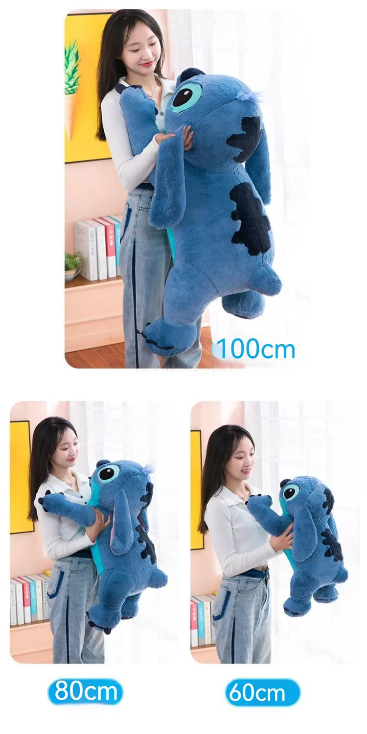 45-80cm Lilo & Stitch Disney Plush Doll Big Stuffed Animals Toys Pillow for Sleep Children Birthday Gift Valentine's Day Present.