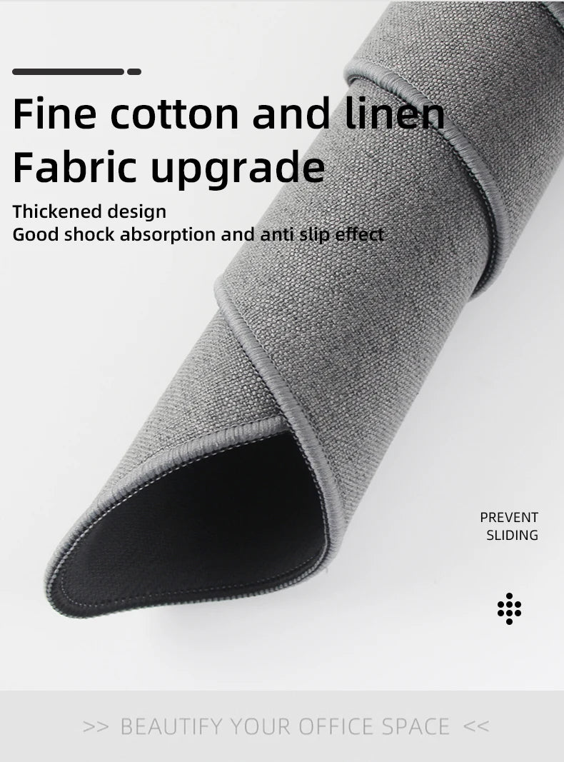 Cotton and Linen Rubber XXL Mouse Pad Gaming MousePad Large Desk Mat Gaming PC Desk Mat Keyboard Pad Computer Desk Pad.