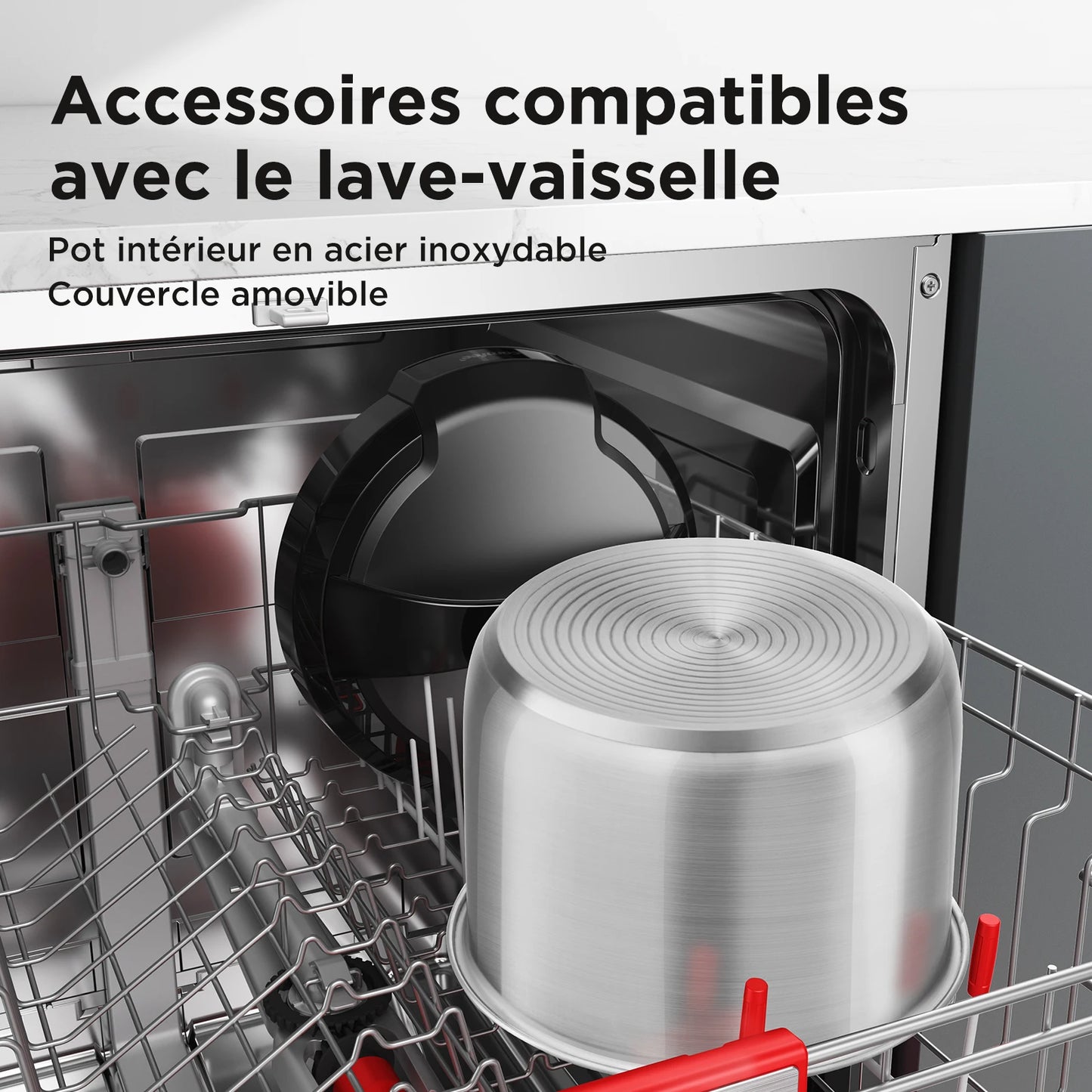 Midea Quick Electric pressure cooker 9-in-1 12 Predefined Programs Instant Stainless Steel Multicooker, Anti-stick Pot, 6L, Black.