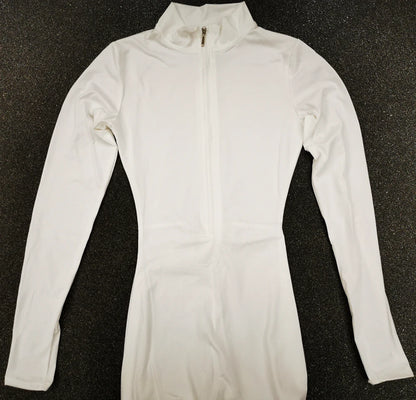 Womens Jumpsuits Long Sleeve Yoga Slim Fit Stretch One Piece Romper Sexy Fitness Female Basic Sportwears Tight Zipper Ladies