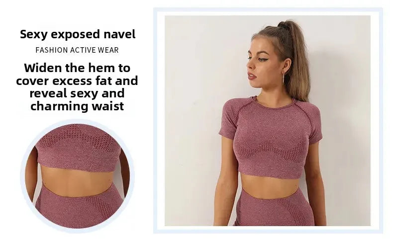 Seamless Dot Dot Yoga Suit High Waist Outdoor Sports Vest Running Quick Dry Top Fitness Yoga Pants Set Exercise Workout Clothes