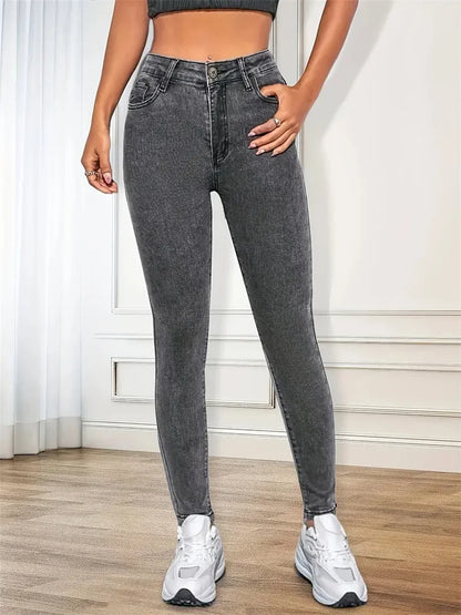 Women Stretch Skinny Jeans Lady Slim Fit Pencil Jeans Girls Leggings Straight Leg Denim Pants Blue Gray Black Sexy Long Trousers.