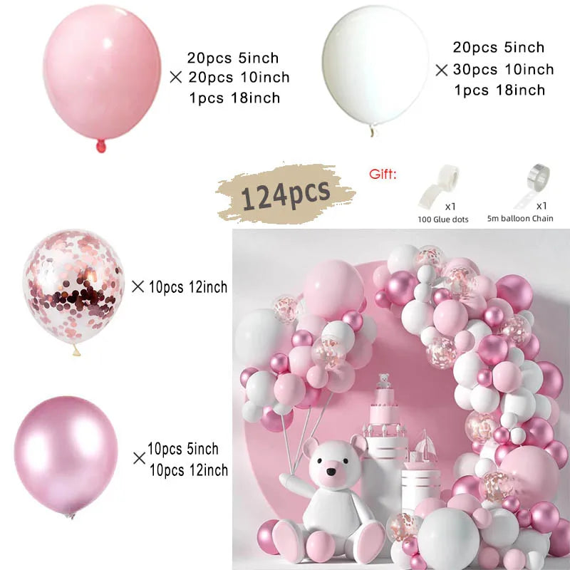Macaron Rosa Ballon Girlande Bogen Kit Hochzeit Geburtstag Party Dekor Kinder Roségold Latex Ballons Babyparty Dekorationen Kette