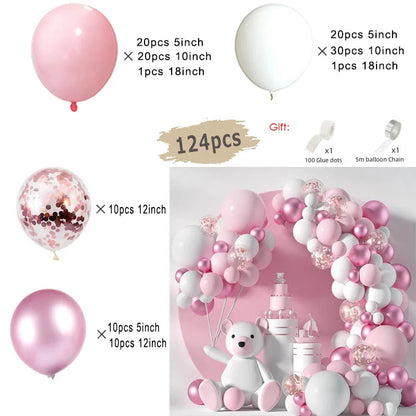 Macaron Rosa Ballon Girlande Bogen Kit Hochzeit Geburtstag Party Dekor Kinder Roségold Latex Ballons Babyparty Dekorationen Kette