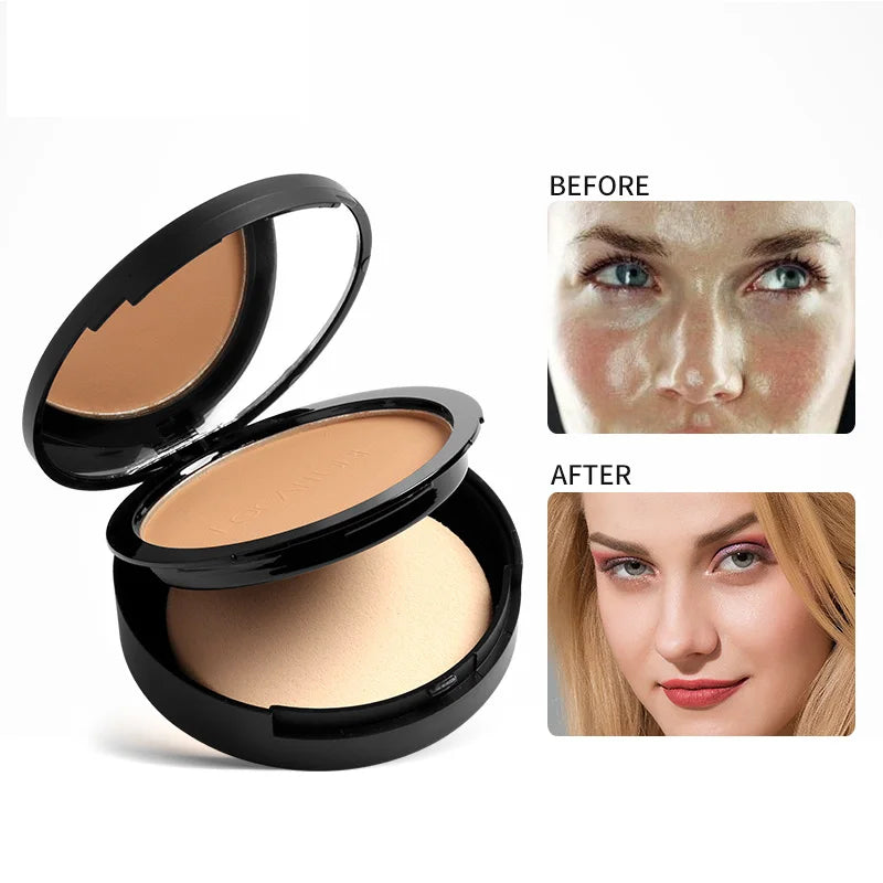 FOCALLURE 3 Colors Make Up Face Powder Brighten Oil-control Nude Makeup Pressed Powder Foundation Makeup Base Cosmetics.
