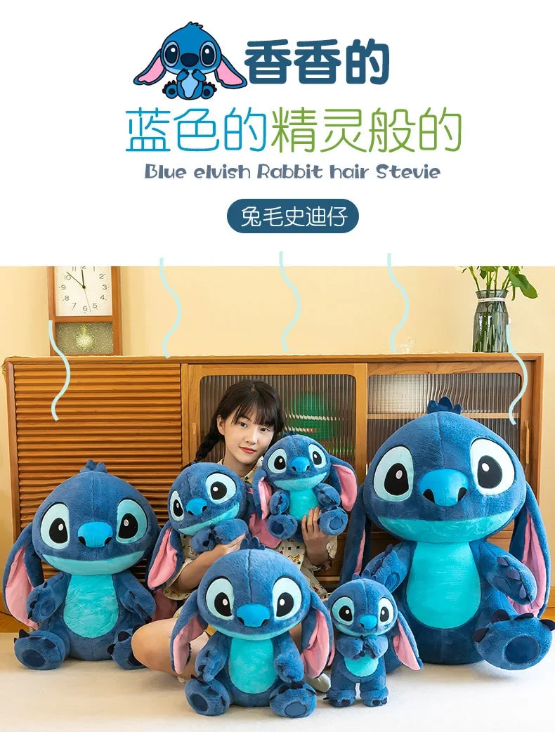 80cm Big Size Disney LILO & Stitch Anime Plush Stuffed Doll Room Plushies Pillow Kawaii Ornaments Children's Holiday Gifts.