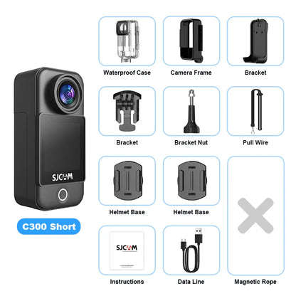 SJCAM C300 Pocket Action Camera 4K FHD With Long Battery Life Video 30M Waterproof 5G WiFi Camera Sport Action Cam