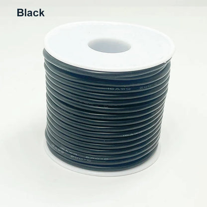 Soft Silicone Connection Cable 16AWG 18AWG 20 22 24 26 28AWG 30AWG 0.08mm Tinned Copper Wire For DIY, Automotive, Power Wiring.