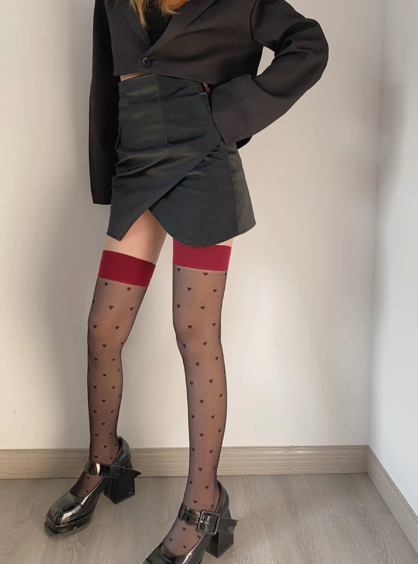 Women's Stockings Dot Printed Transparent Thigh High Stockings Lolita Cute Nylon Stockings for Girls Cosplay Fashion Long Socks.