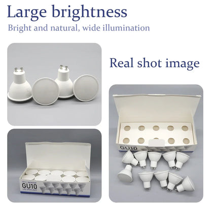 10er-Pack Focos Gu10 SpotlightLampara 220V LED-Glühbirne Großhandel 9W Weiß Warm 3000k 6000K geeignet für gewerbliche Gebäude zu Hause.