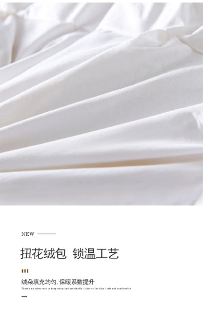 Goose Down Soft Duvet Luxury Blanket King Queen Twin Size Comforter Bedding Filler Bread Shape Super Warm Quilt.