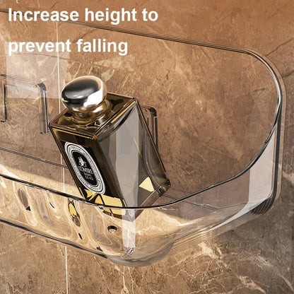 Acryli Badezimmerregal ohne Bohrer, Organizer für Dusche, Aufbewahrungsregal, Waschtisch, Kosmetik, Aufbewahrungsregal, Wandmontage, Toiletten- und Shampoo-Halter