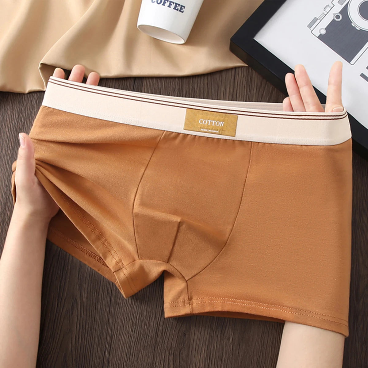 4 Stück Herren-Unterwäsche, Baumwolle, Boxershorts, atmungsaktive Unterhose, sexy Sport-Komfort, männliche Boxershorts, Größe L-4XL