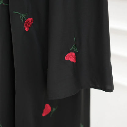 Eid 2025 New Embroideried Abaya Kimono Dubai Luxury Cardigan Muslim Party Kaftan Robe Abayas for Women Turkish Islamic Clothing