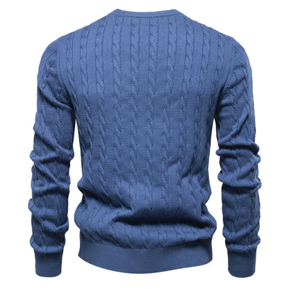 2024 High-quality Men's Sweater Pullover New Deer Embroidery Solid Color Knitted Sweater Men's Knit Sweaters  Men Clothing