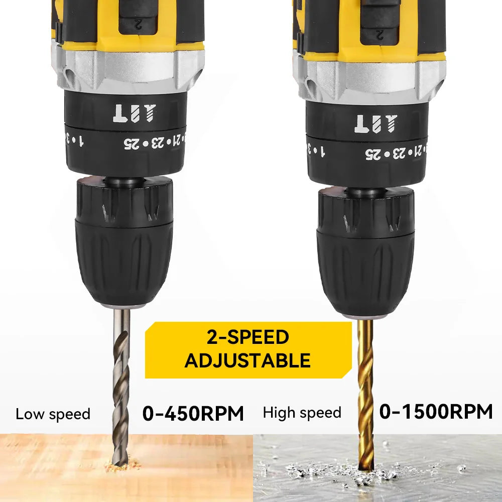 MELLWIN 25 + 3 Drehmoment Elektrische Schlagbohrmaschine Werkzeug Set 3 Modus 2 Gang Geschwindigkeit Akkuschrauber Elektrowerkzeug Für 21 V Batterie