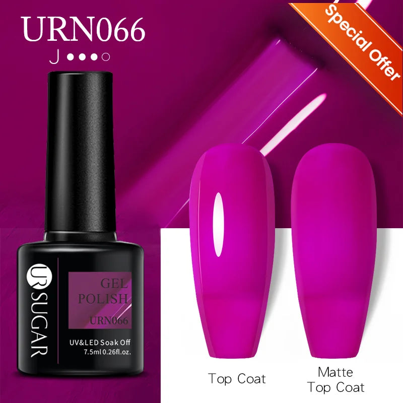 UR SUGAR 7/7.5ml Summer Blue Silver Gel Nail Polish Semi Permanent High Quality Soak Off UV LED Varnishes Nails Art Manicure