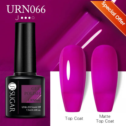 UR SUGAR 7/7.5ml Summer Blue Silver Gel Nail Polish Semi Permanent High Quality Soak Off UV LED Varnishes Nails Art Manicure