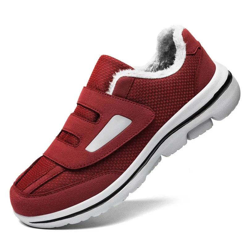 Winter Warm Elderly Shoes With Wide Toe Box Diabetic Shoes For Fat Foot Orthopedics Swollen Feet Thumb Eversion Foot Pain Relif.