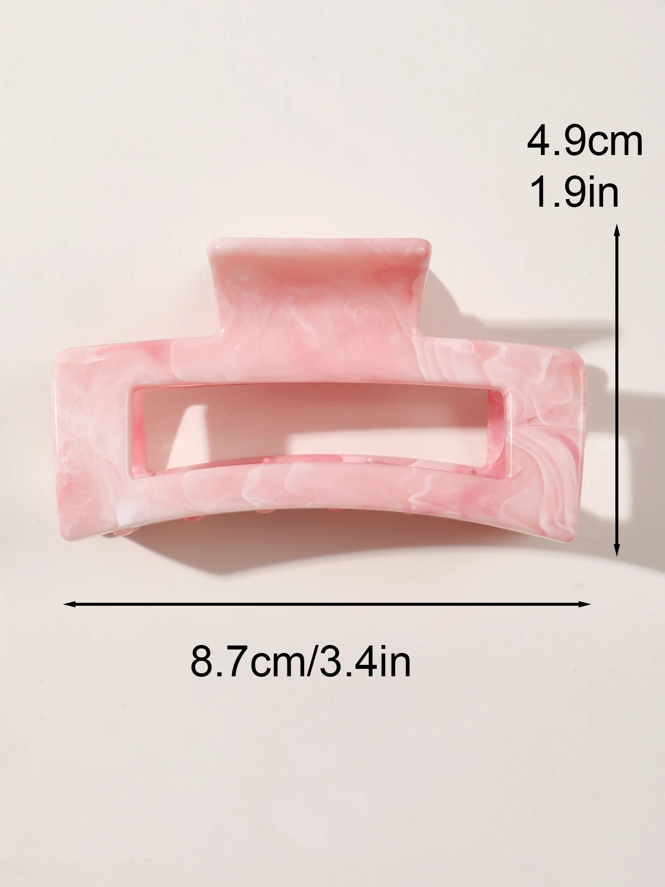 1/3/4/6 Pcs Medium Hair Claw Clips for Women Girls, Pink Strong Hold Matte Square Hair Clips for Thick Thin Hair