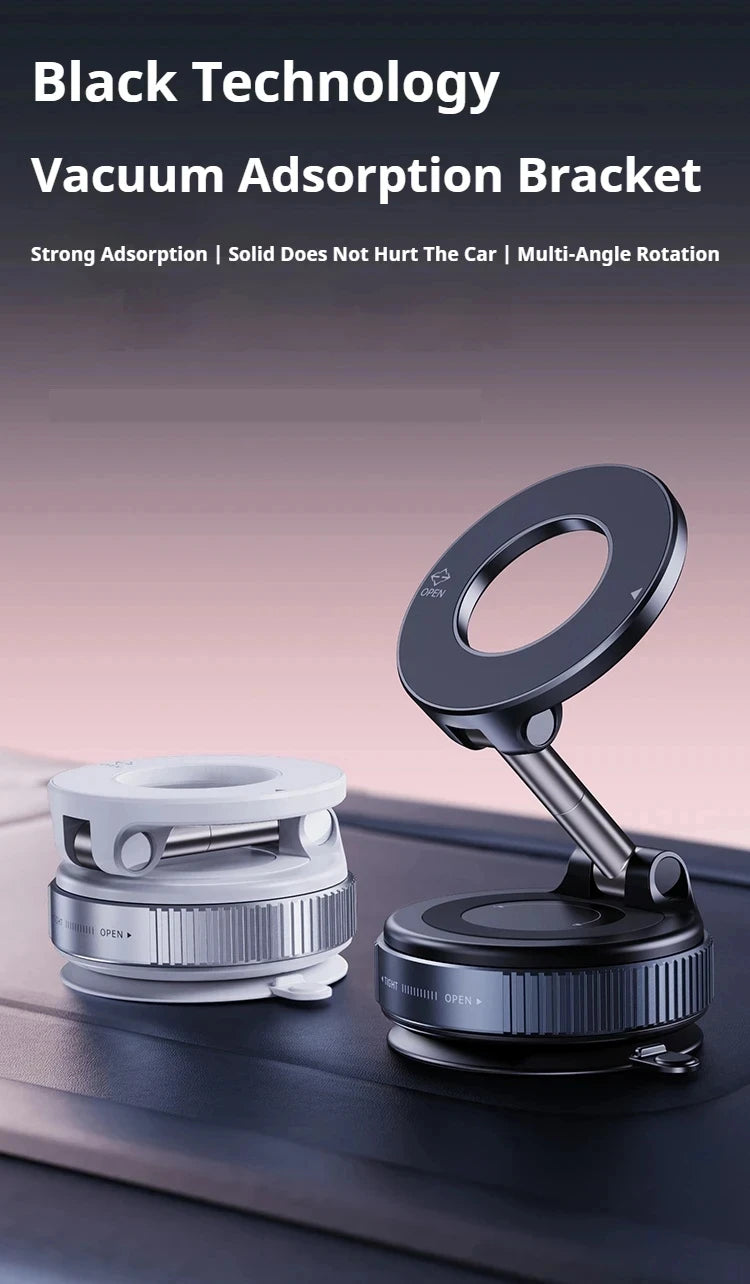 Xiaomi Magsafe Car Phone Holder Suction Cup Vacuum Magnetic Phone Stand 360° rotatable and Foldable Suction Cup Phone Holder.