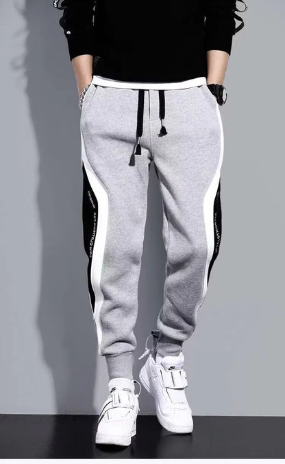 Men Black Pants Hip Hop Drawstring Jogger Fashion Comfortable Trousers Male Casual Sweatpants Loose Elastic Waist Sportswear.