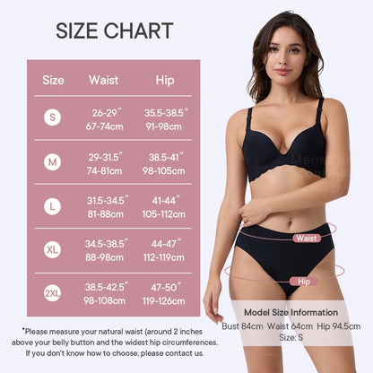 Women Period Panties 4-Layer Leakproof Lace Cheeky Brief High Absorbency Reusable Breathable Menstrual Panties.