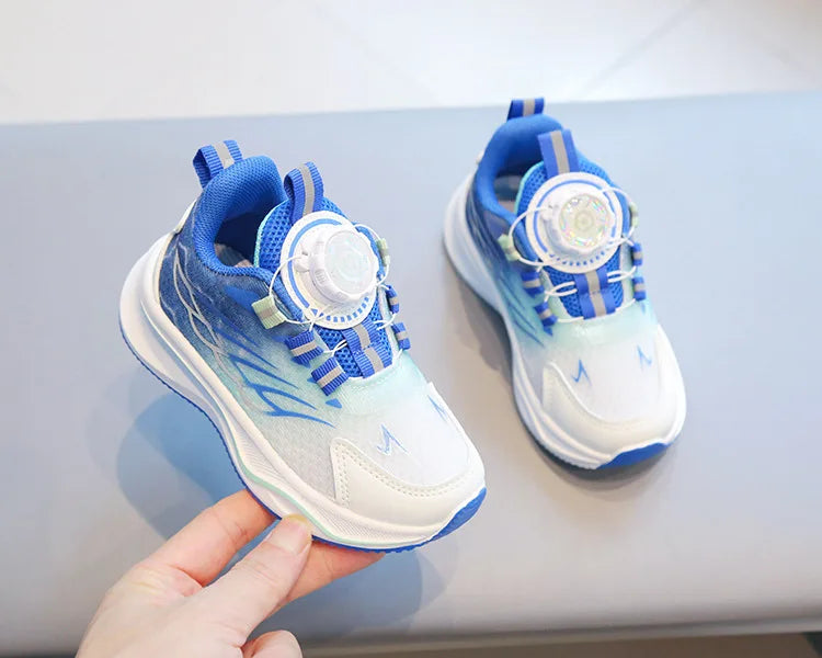 Tenis Child Shoe Casual Sneaker for Boy Kid Shoe for Girl Rotating Buttons Running Shoe for Girl Soft Sole Mesh Braeathable Shoe.