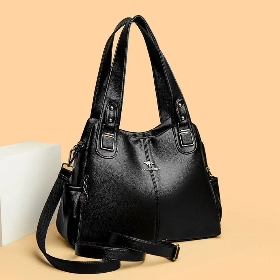 Genuine Soft Leather Handbags for Women Casual Shoulder Tote Bag Luxury Designer Ladies Large Capacity Purse Bags Sac A Main Hot.