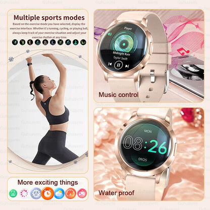 New Women Smart Watch 1.32"Ultra-thin AMOLED HD Screen Sport Fitness Bracelet Custom Watch Face Bluetooth Call Luxury Smartwatch.
