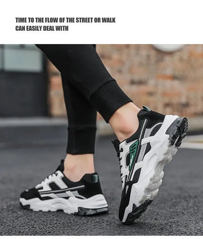 Men's Breathable Mesh Running Sneakers  Running Shoes Outdoor Anti-skid Sports Running Shoes Men Fashion Sports Shoes 2024.