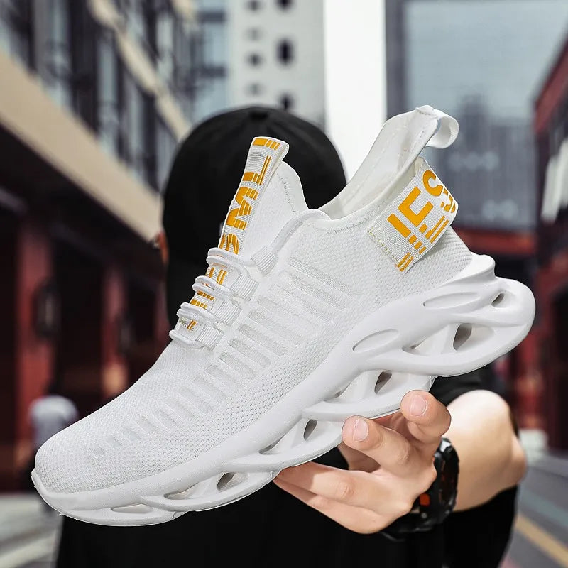 YRZL Men Shoes Sport Comfortable Sneakers Breathable Couple Running Shoes Women Tenis Sports Shoe White Walking Man Sneakers.