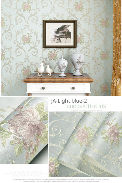 Blumentapete, selbstklebend, warm, für Mädchen, Schlafzimmer, 3D-Verdickung, Wanddekoration, Aufkleber, Wohnzimmer, Restaurant, Sofa, Hintergrund