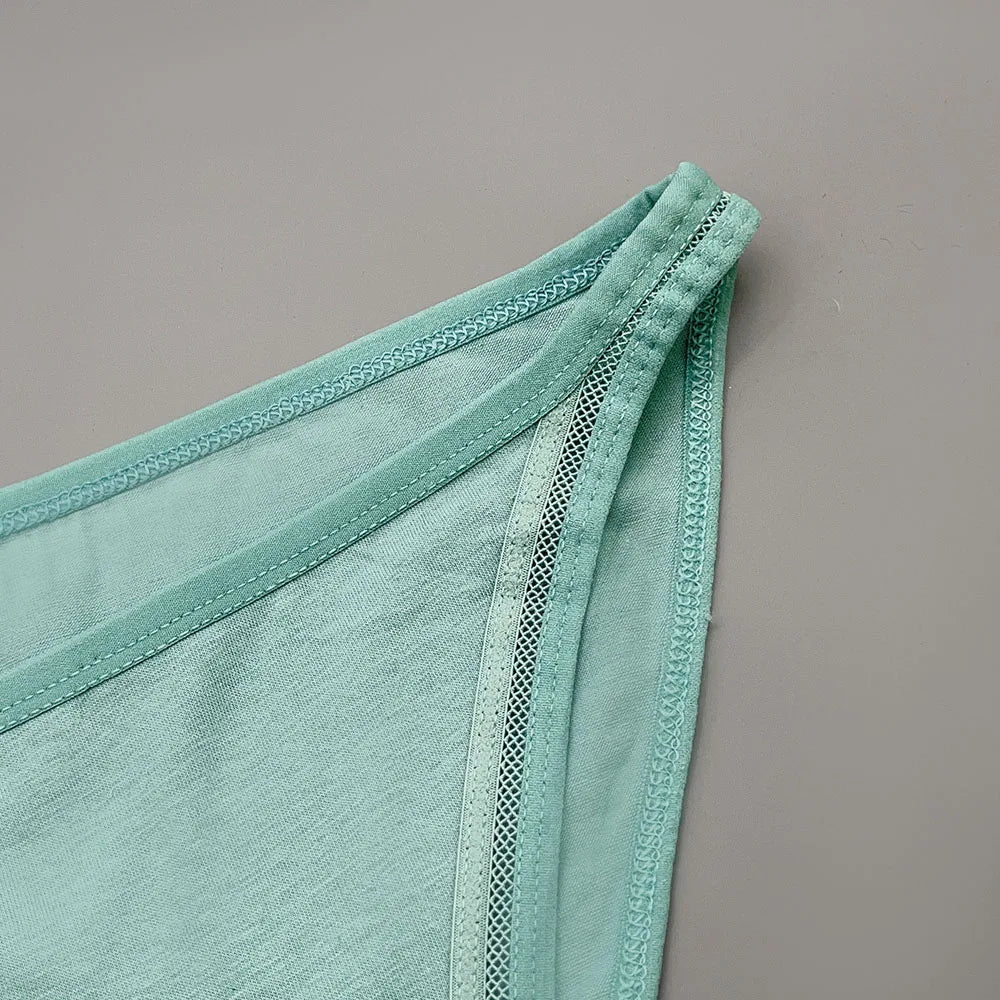 Moonflame 12Pcs Wholesale Women Cotton Panties Sexy Low-Waist Lingerie Female Elastic Soft Underwear Solid Color Underpant.