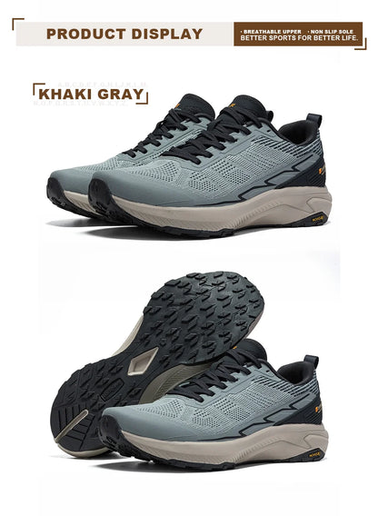 Baasploa Männer Wanderschuhe Komfort Tragen Beständig Outdoor Schuhe Männer Atmungsaktives Mesh Casual Turnschuhe Klettern Nicht-Slip Spitze Up