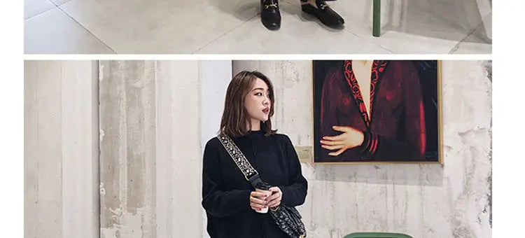 Loribindwood Gestrickte Pullover Breite Bein Hosen Anzug für Frauen Herbst/winter 2022, Neue Koreanische Lose Mode Zwei-stück Set