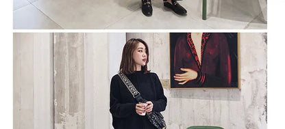 Loribindwood Gestrickte Pullover Breite Bein Hosen Anzug für Frauen Herbst/winter 2022, Neue Koreanische Lose Mode Zwei-stück Set