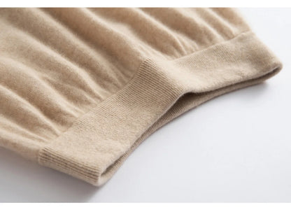 Pure cashmere half skirt, A-line loose, hip-hugging, high-end and exquisite long knitted hip-hugging skirt for autumn and winter.