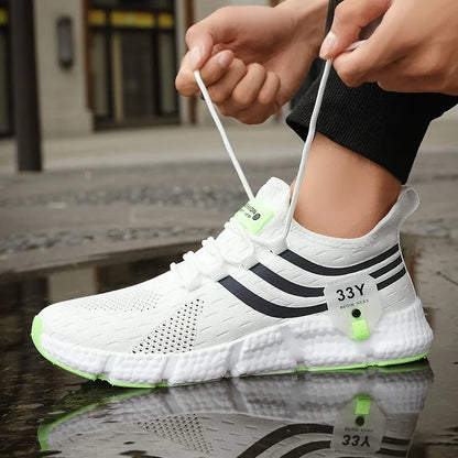 Herren Casual Sportschuhe atmungsaktiv leichte Sneakers Outdoor Mesh schwarze Laufschuhe sportlich Jogging Tenis Wanderschuhe