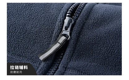 Maxbarley Winter Sportswear Set Mens Retro Training Thick Fleece Jacket + Pants Two Piece Set Casual Ski Running Tracksuit Suit