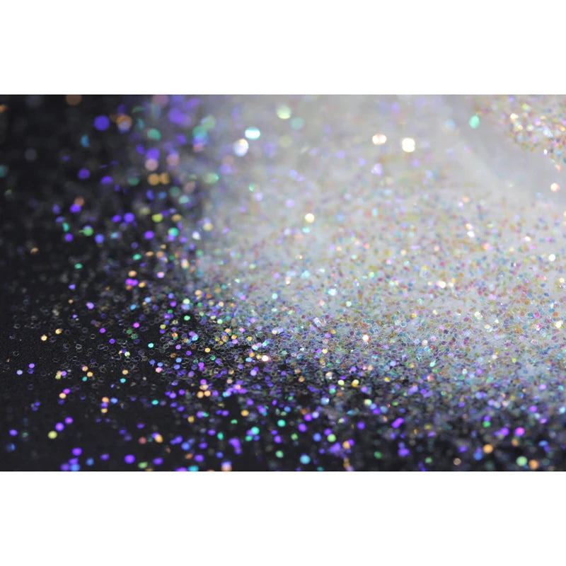 Ultra Fine Colorful Spark - Solvent Resistant White Iridescent Glitter -  - 015 Size, 0.5 mm.