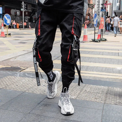 Men Joggers Cargo Pants Multi-pocket Elastic Waist Harem Pants Men Casual Hip Hop Streetwear Sweatpants Pencil Pants Techwear.