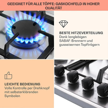 TopStrong 4 Burner Stainless Built-in Stove Natural Gas Propane Gas NG/LPG Gas Hob YYEUGCT-S04.