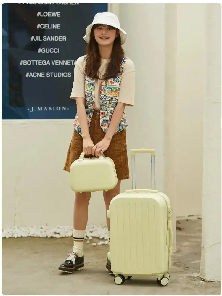 2024 neue große Kapazität langlebige Gepäcks ets abs pc Koffer Frauen Mädchen Handgepäck Boarding Reisen 18/20/22/24/.