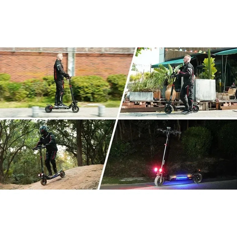 ISCOOTER IX4 Electric scooter 800W motor 48V15AH lithium battery, 10-inch off-road tires, adult foldable electric scooters.