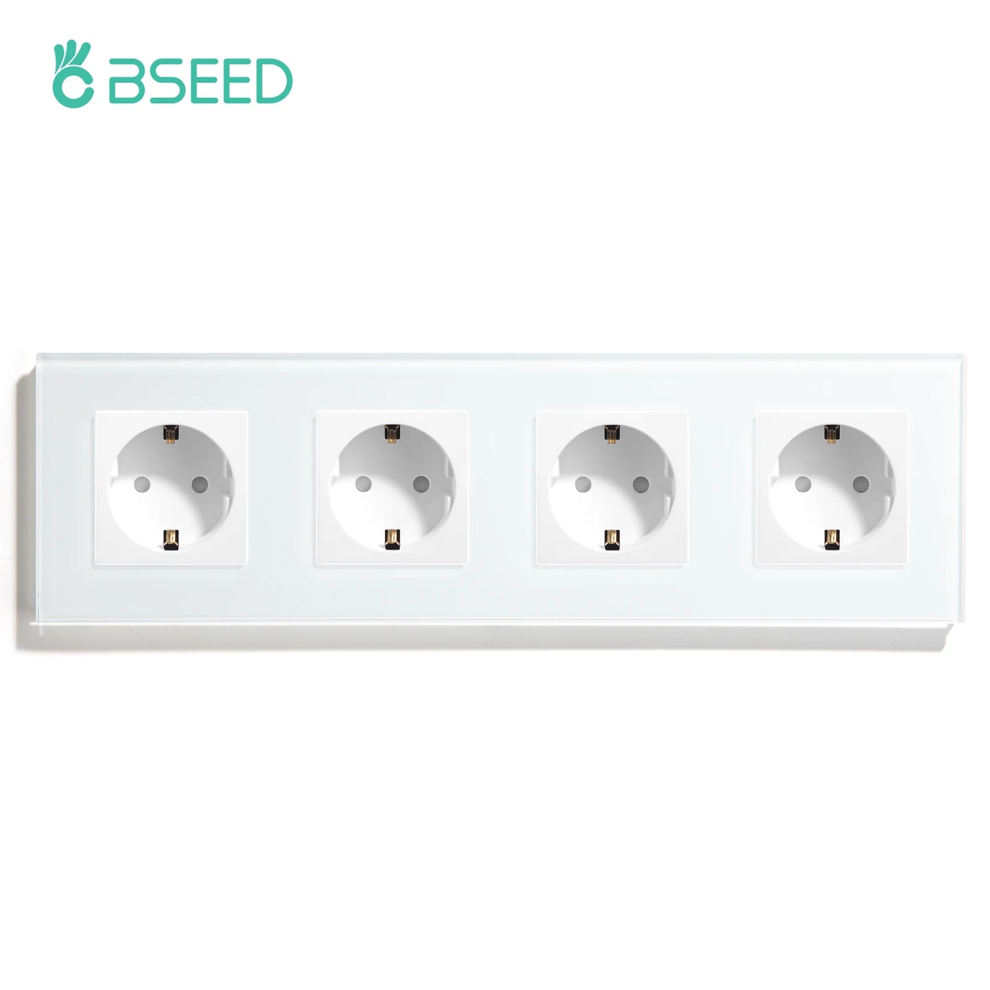 BSEED EU Standard Einzigen Steckdose Doppel Glas Steckdosen Triple Steckdosen Steckdose Für Home Office Schlafzimmer 16A.