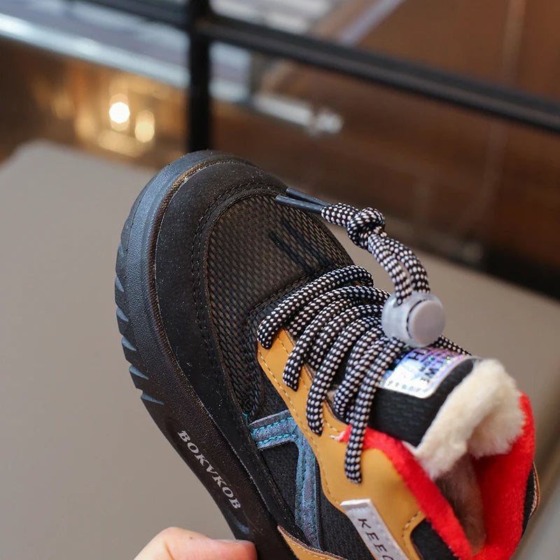 2024 Winter New Children Casual Shoes for Girls Boys Fashion Korean Style Soft Bottom Anti-slippery Versatile Chic Ankle Shoes.