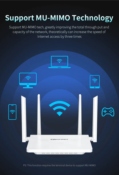 Comfast AX3000 Mesh Wifi 6 Router 3000Mbps Dual Band 2.4/5GHz Gigabit WIFI6 Router 802.11AX MU-MIMO EasyMesh Signal Range Router.